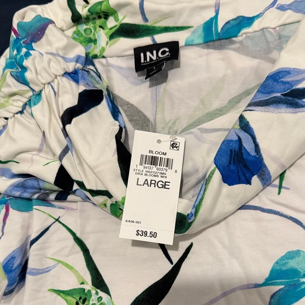 INC Off Shoulder Floral Top | Spring Chic Size L - Picture 4 of 6